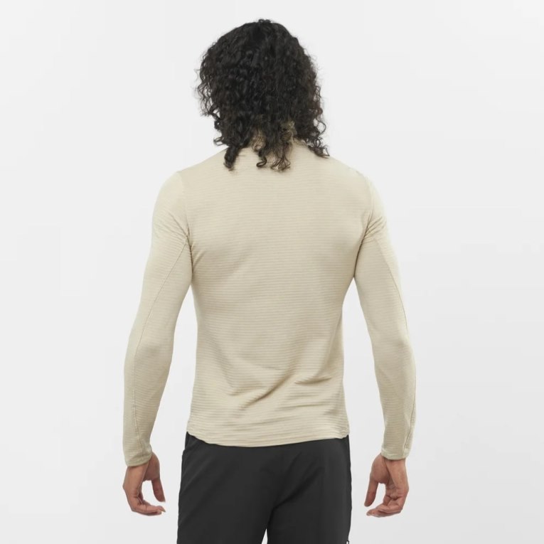 Moletom Salomon Outline Half Zip Masculino Creme | PT U34158